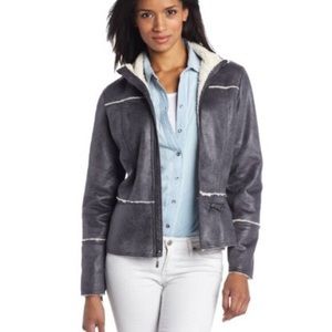 prana esme sherpa lined suede jacket